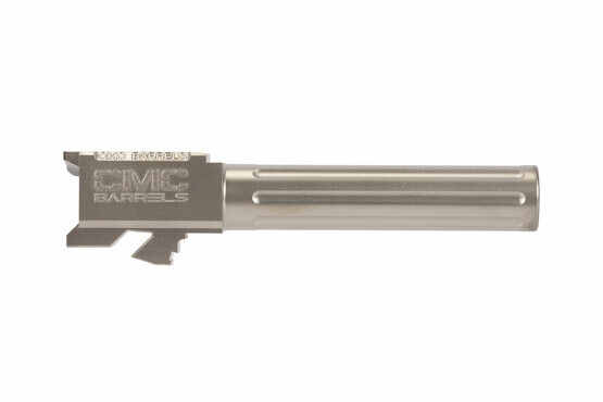 CMC Triggers fluted Glock 19 barrel with bead blasted stainless finish drops directly into standard Glock pistols.